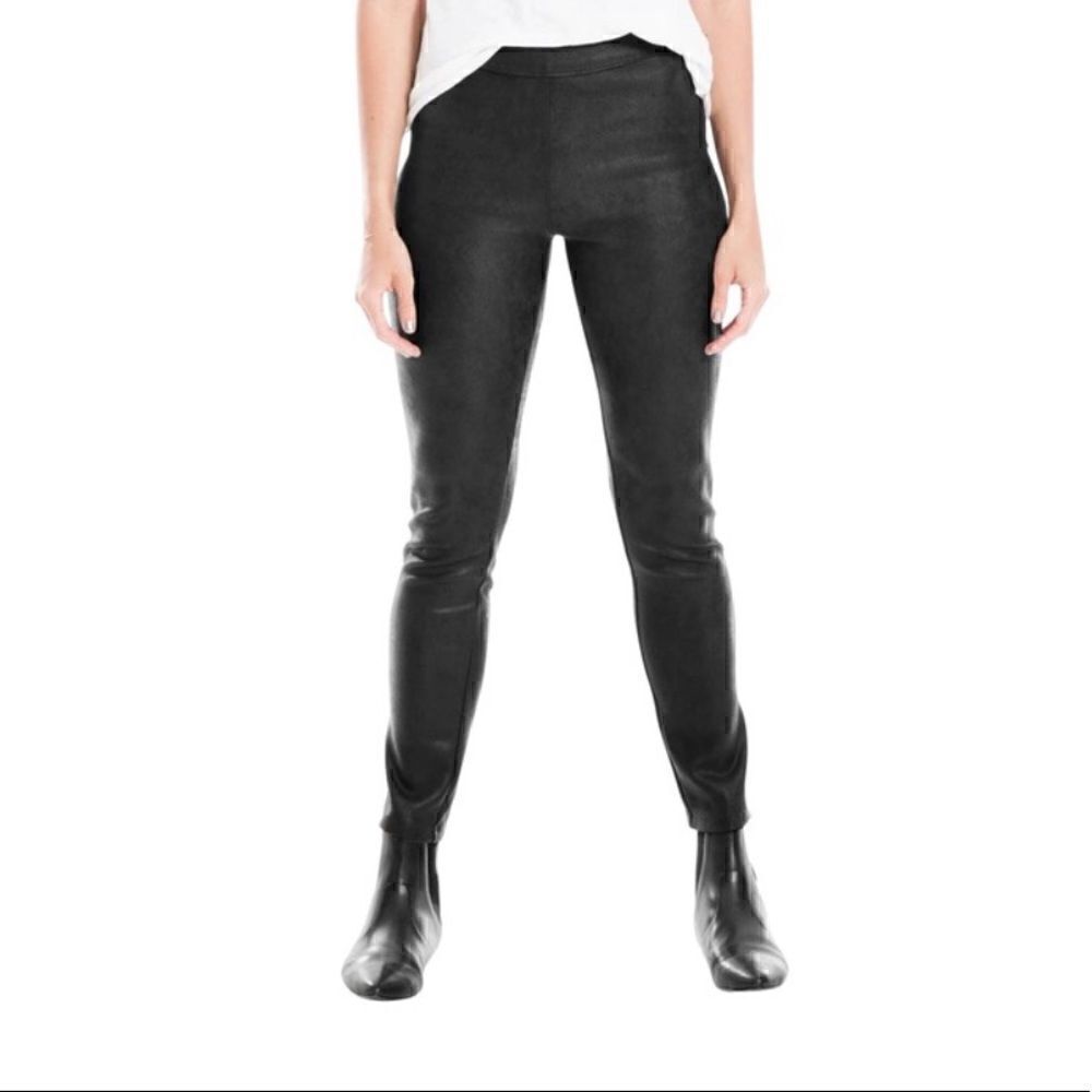Max Studio Black Women's Faux Leather High Waist-NWT